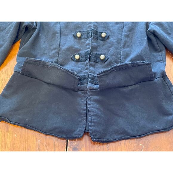 Eyeshadow Women Large Jacket Gold/Bronze Button Close Long Sleeve Military Gray - Picture 7 of 10